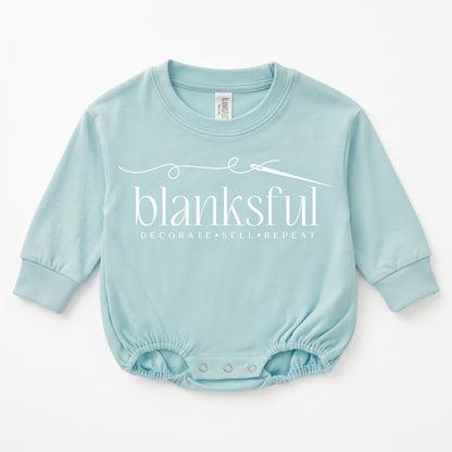 Cotton Baggy Bubble Romper - 100% Cotton - Long Sleeve - Thick Material