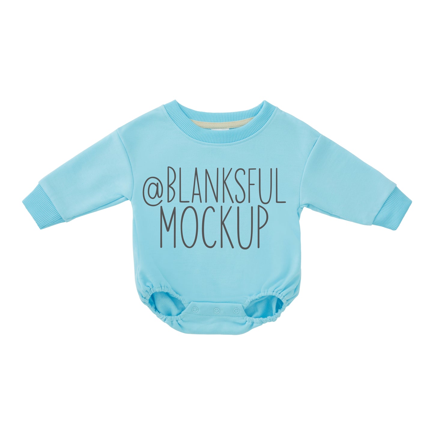 Sweatshirt Romper - Mockup - Blue