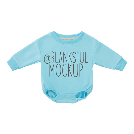 Sweatshirt Romper - Mockup - Blue