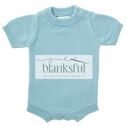 Short Sleeve Knit Romper - Unisex - 100% Cotton