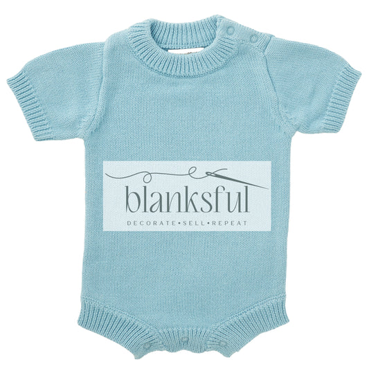 Short Sleeve Knit Romper - Unisex - 100% Cotton