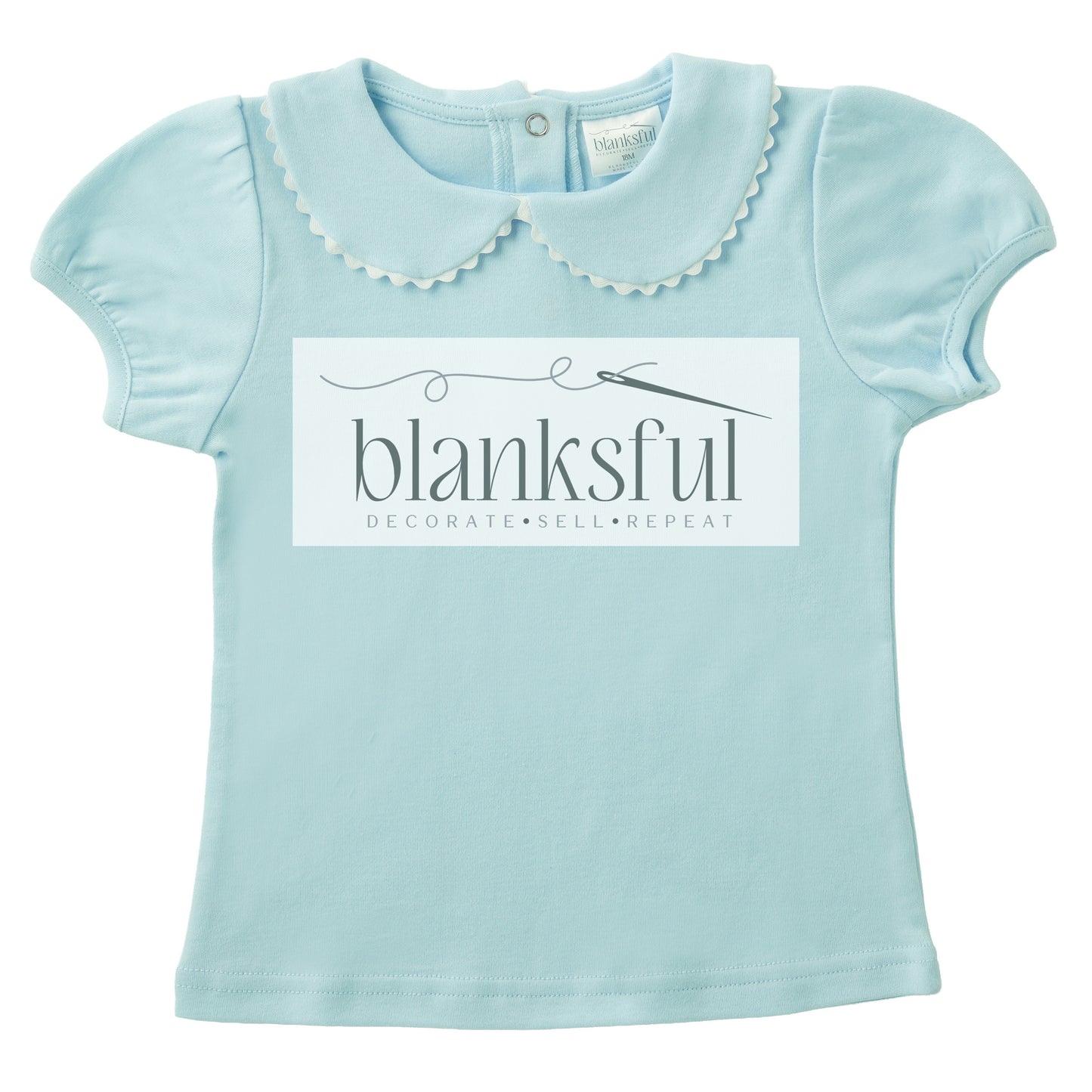 Scalloped Collared Shirt - Short Sleeve