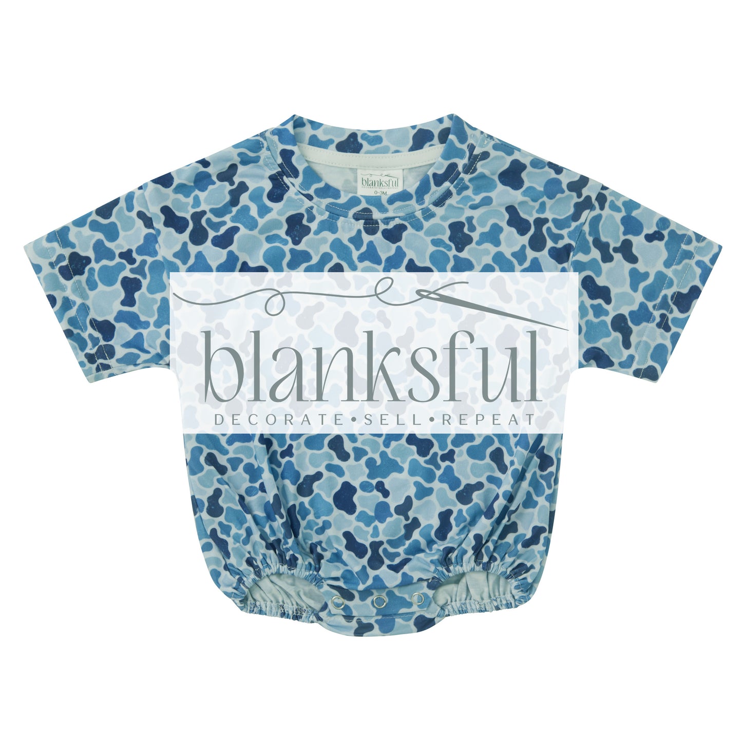 Printed Short Sleeve Baggy Bubble Baby Romper - 95% Polyester