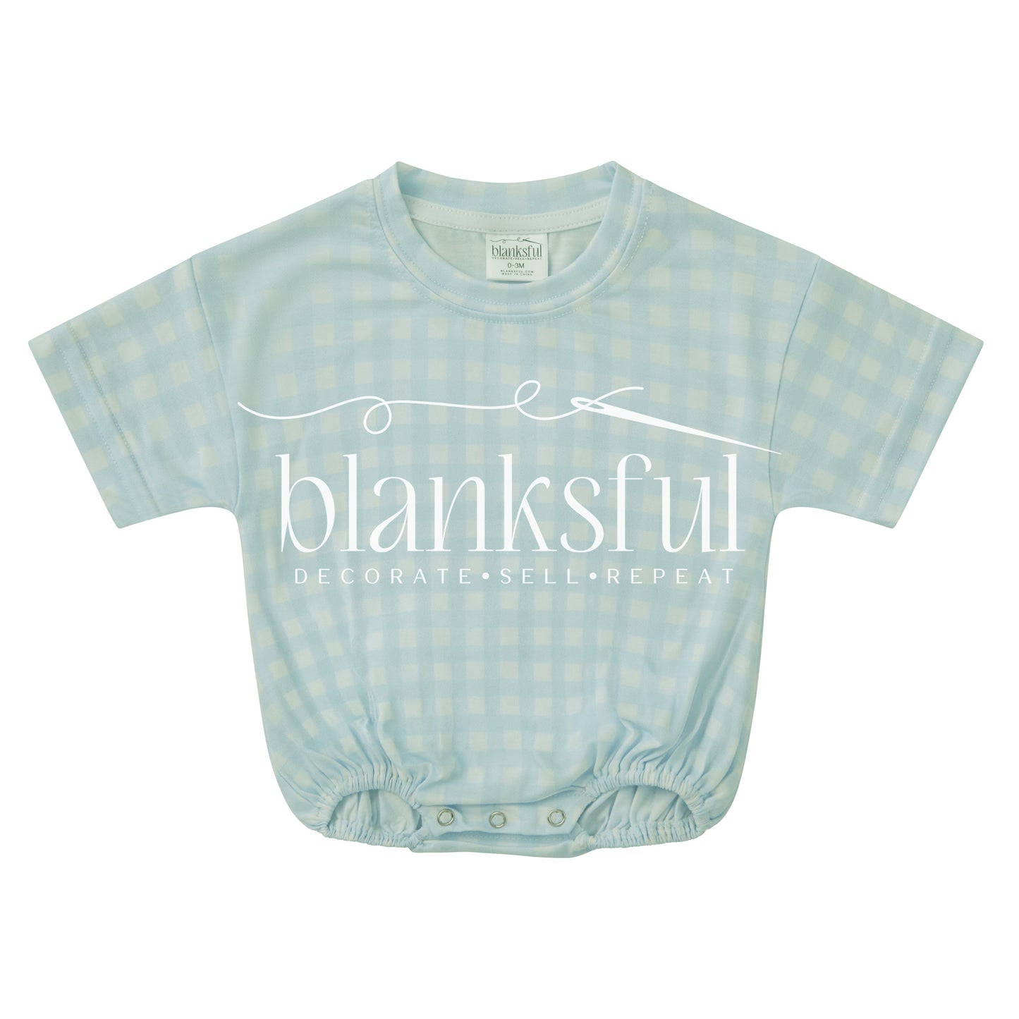 Printed Short Sleeve Baggy Bubble Baby Romper - 95% Polyester