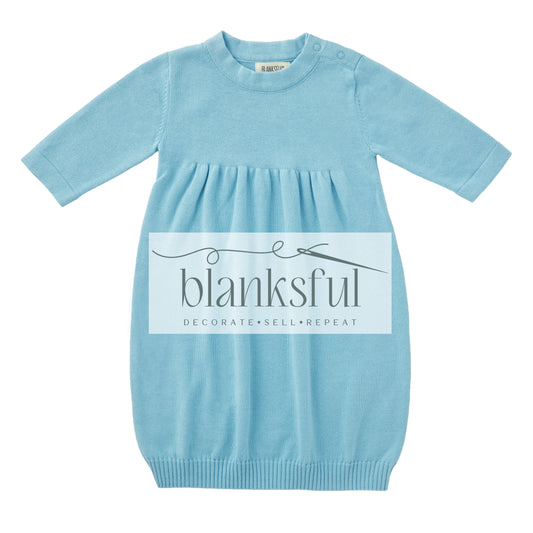 Long Sleeve Knit Gown - Unisex - 100% Cotton