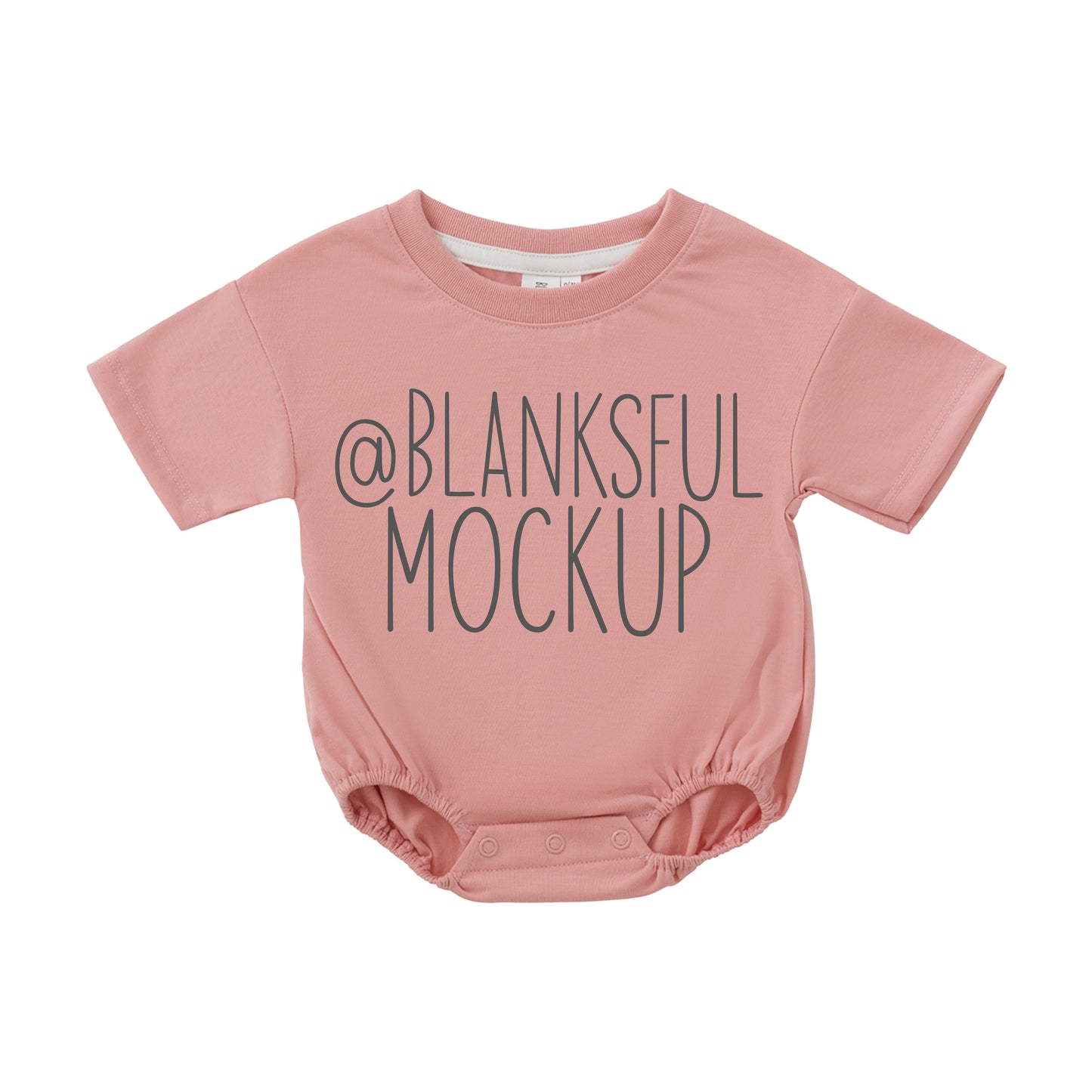 Bubble Romper 100% Polyester - Mockup - Blush