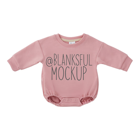 Sweatshirt Romper - Mockup - Blush