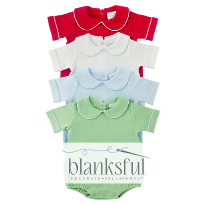 Piping Collared Bubble - Short Sleeve