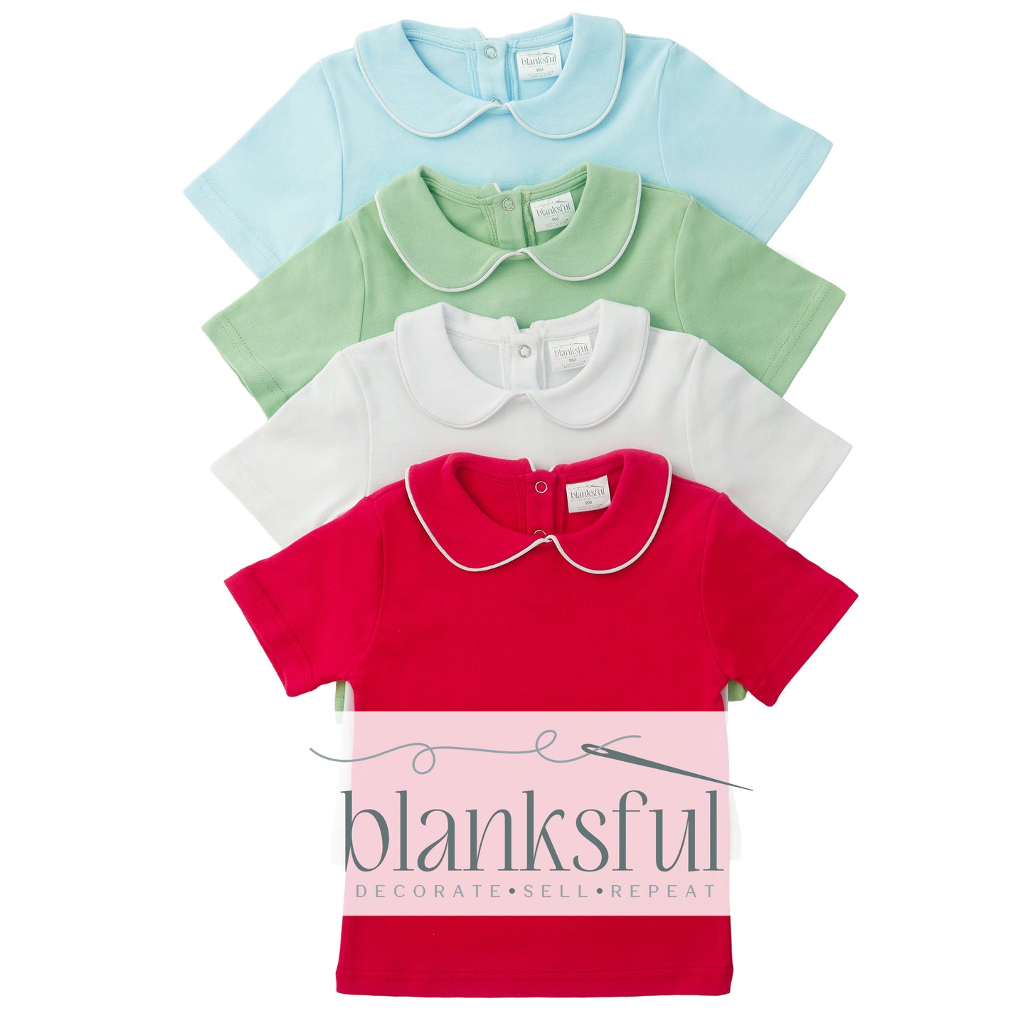 Piping Collared Shirt - Short Sleeve