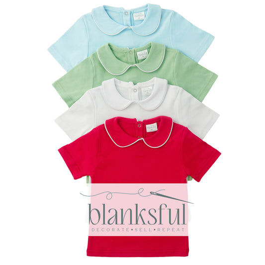 Piping Collared Shirt - Short Sleeve