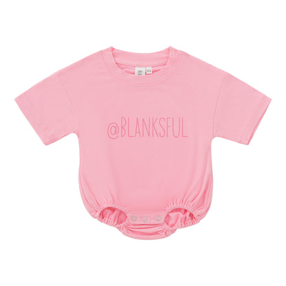 Short Sleeve Bubble Baby Romper - 95% Polyester