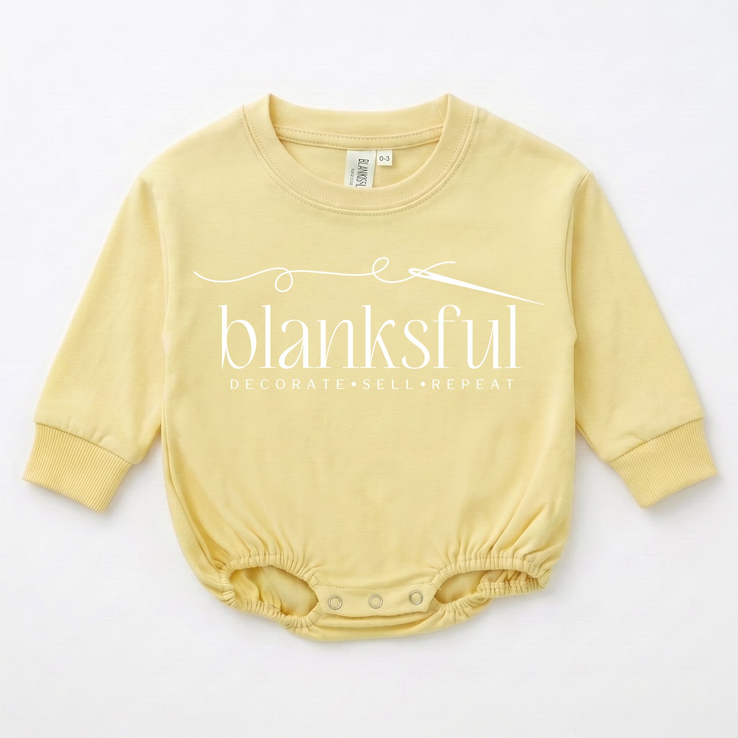 Cotton Baggy Bubble Romper - 100% Cotton - Long Sleeve - Thick Material