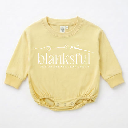 Cotton Baggy Bubble Romper - 100% Cotton - Long Sleeve - Thick Material