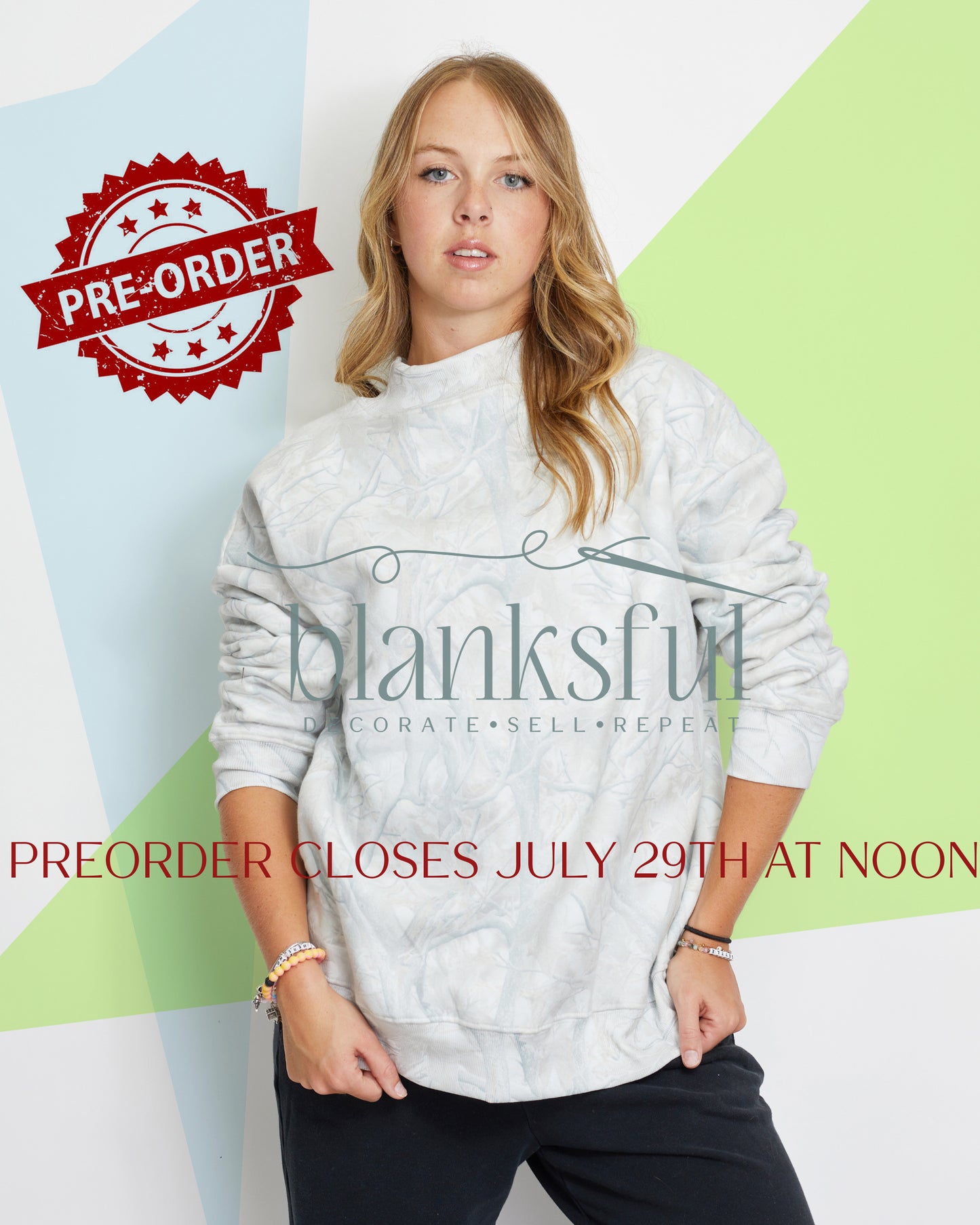 PREORDER - Printed Mock Neck - Oversized Fit - (closes July 29th at Noon CTS) (should arrive Oct 6th)