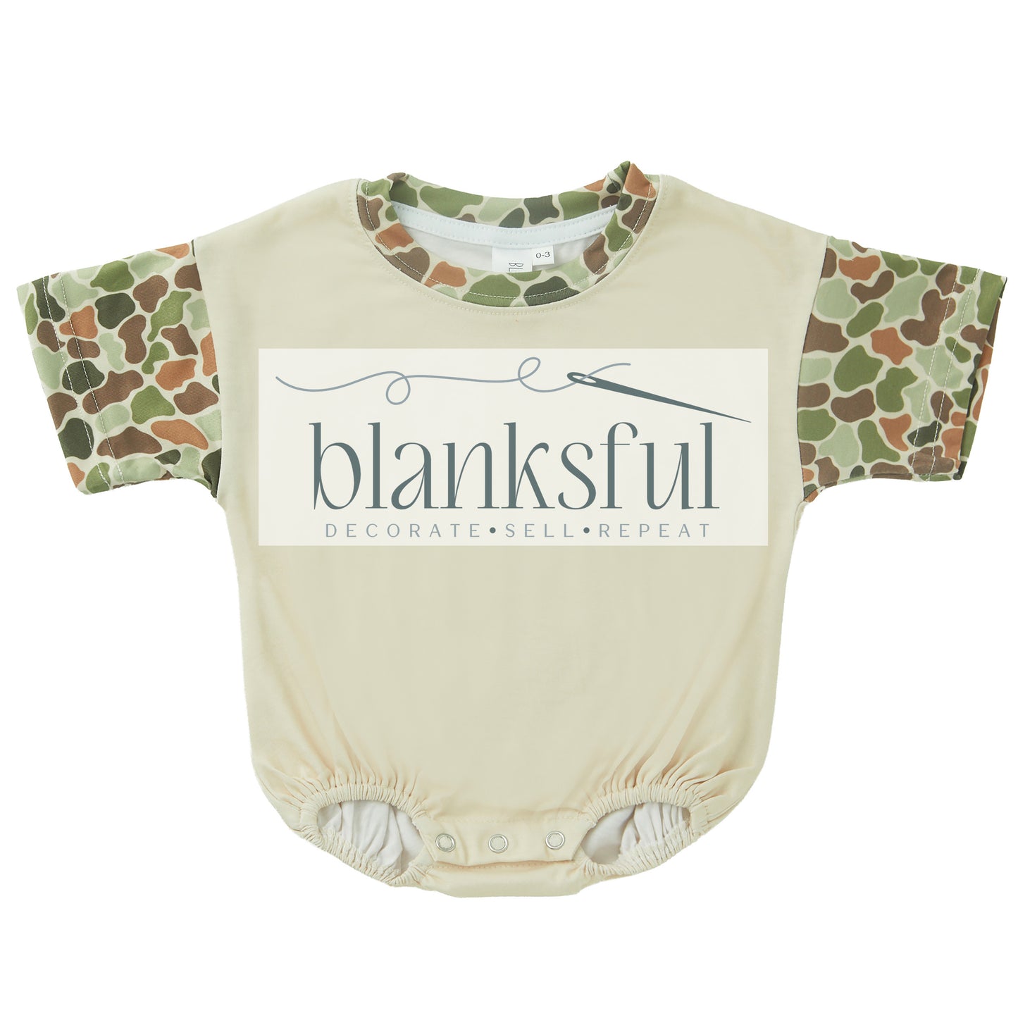 Printed Short Sleeve Baggy Bubble Baby Romper - 95% Polyester