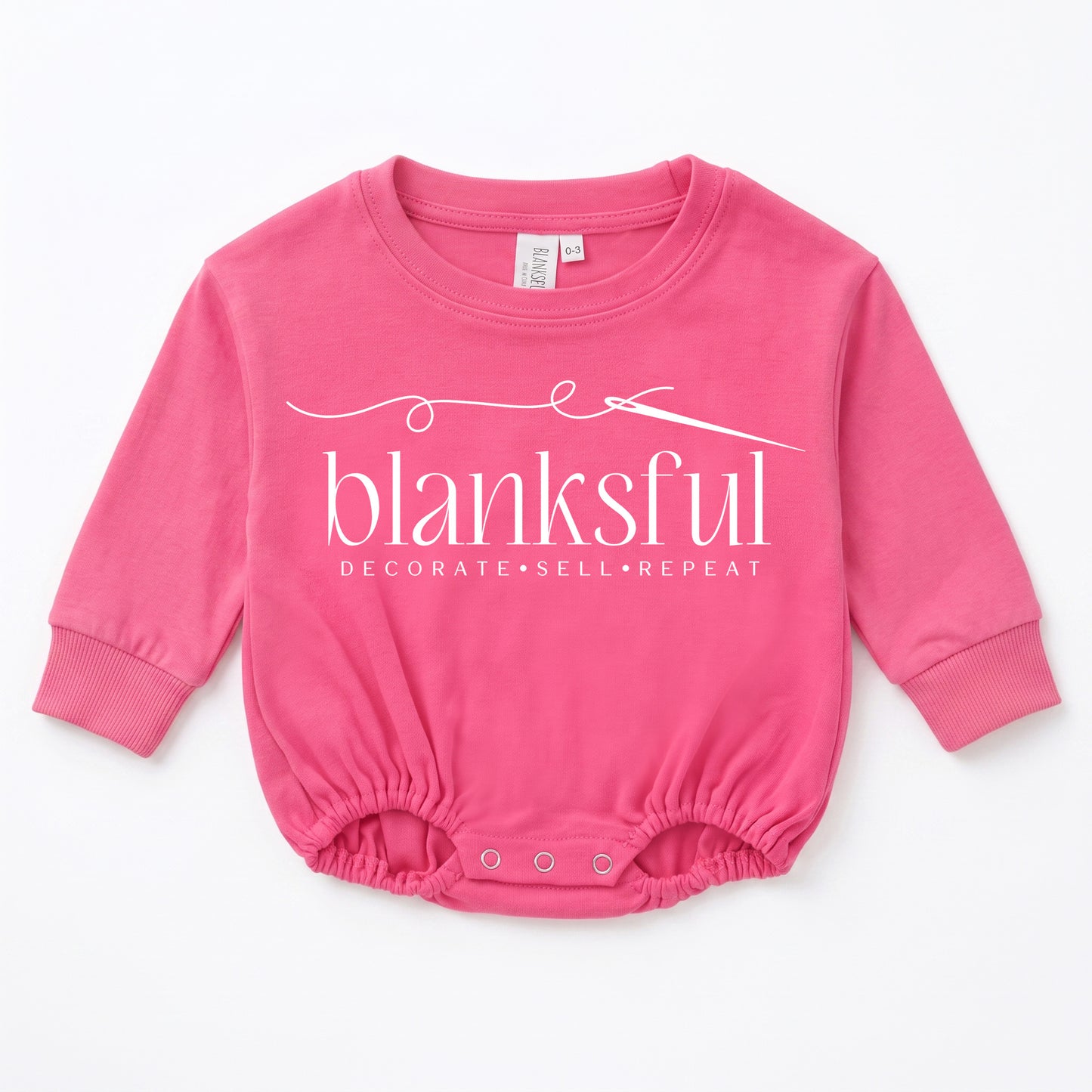 Cotton Baggy Bubble Romper - 100% Cotton - Long Sleeve - Thick Material