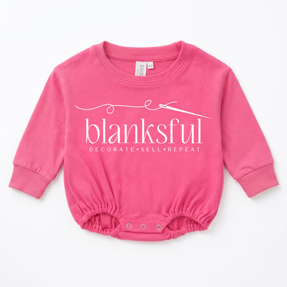 Cotton Baggy Bubble Romper - 100% Cotton - Long Sleeve - Thick Material