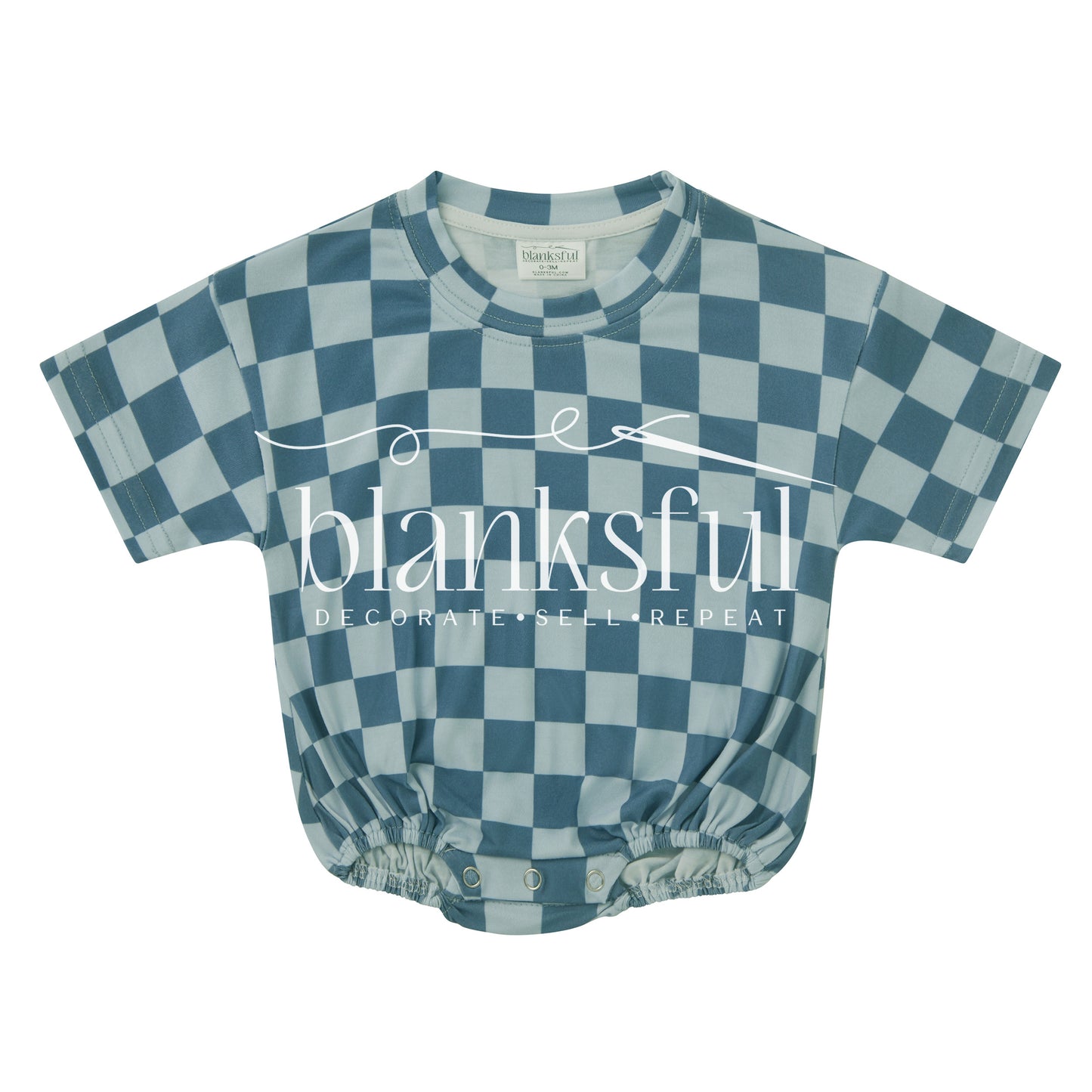 Printed Short Sleeve Baggy Bubble Baby Romper - 95% Polyester