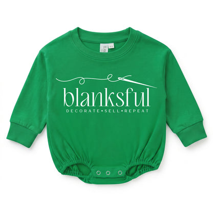 Cotton Baggy Bubble Romper - 100% Cotton - Long Sleeve - Thick Material