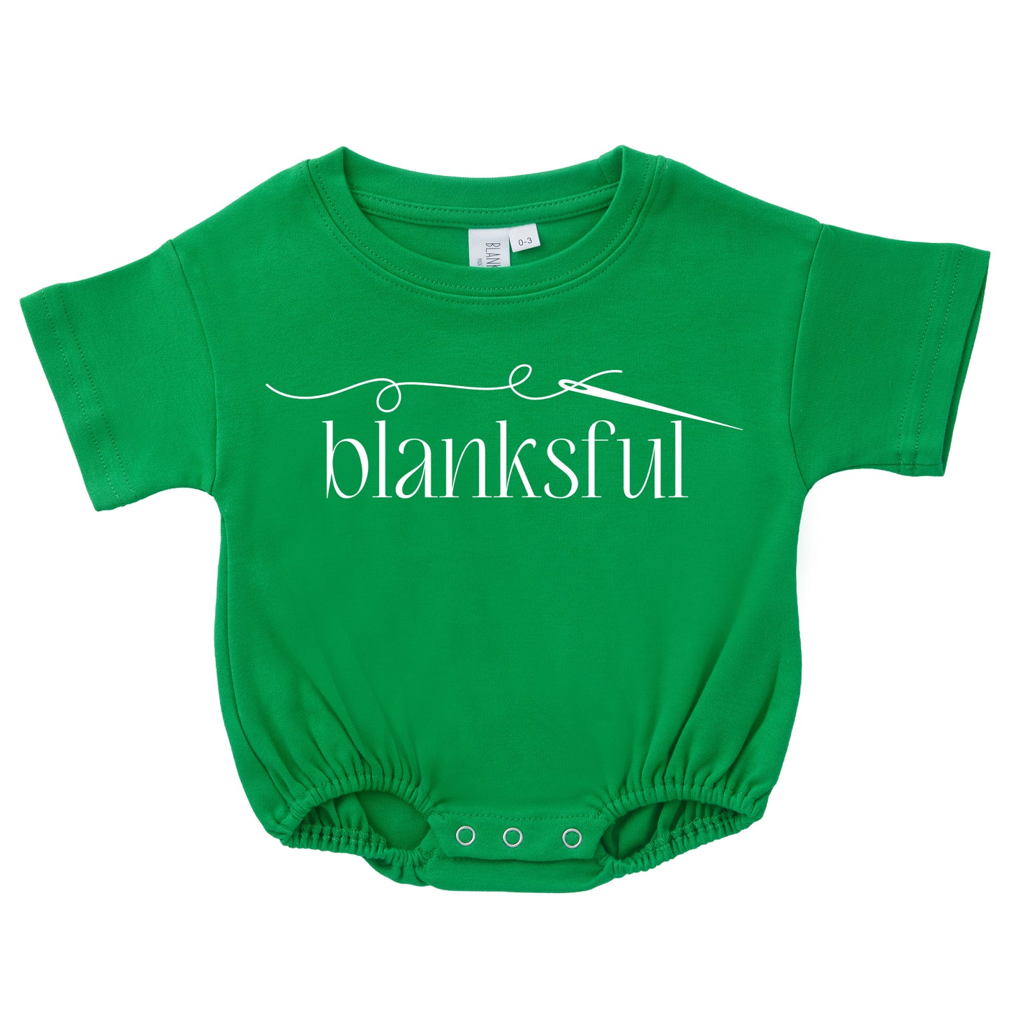 Cotton Baggy Bubble Romper - 100% Cotton - Short Sleeve - Thick Material