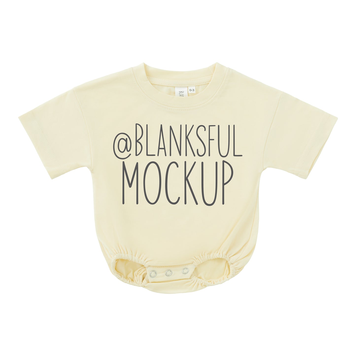 Bubble Romper 95% Polyester - Mockup - Cream