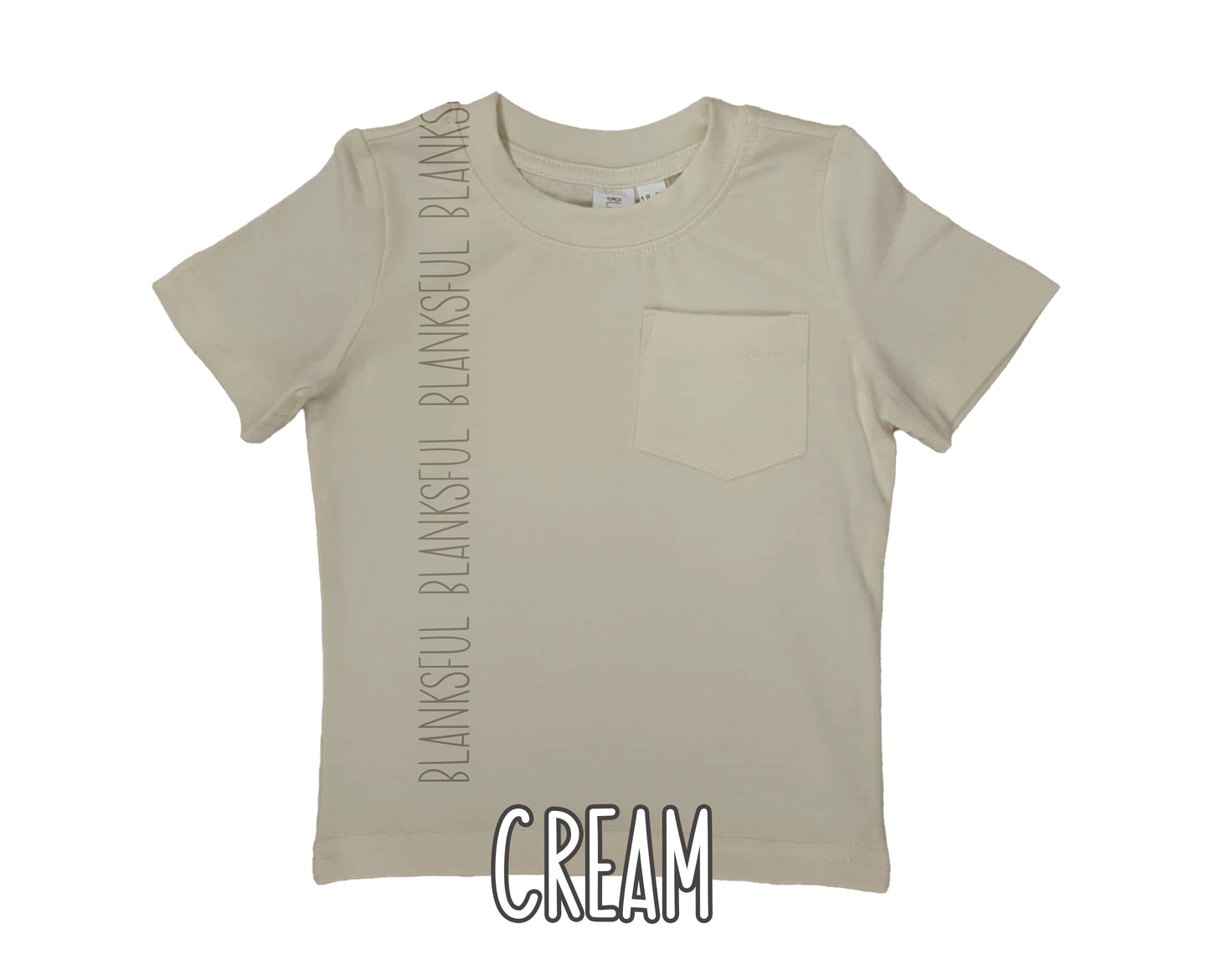 (6 COLORS) Child Pocket T-Shirt - 95% Polyester Blank Sublimation Shirt