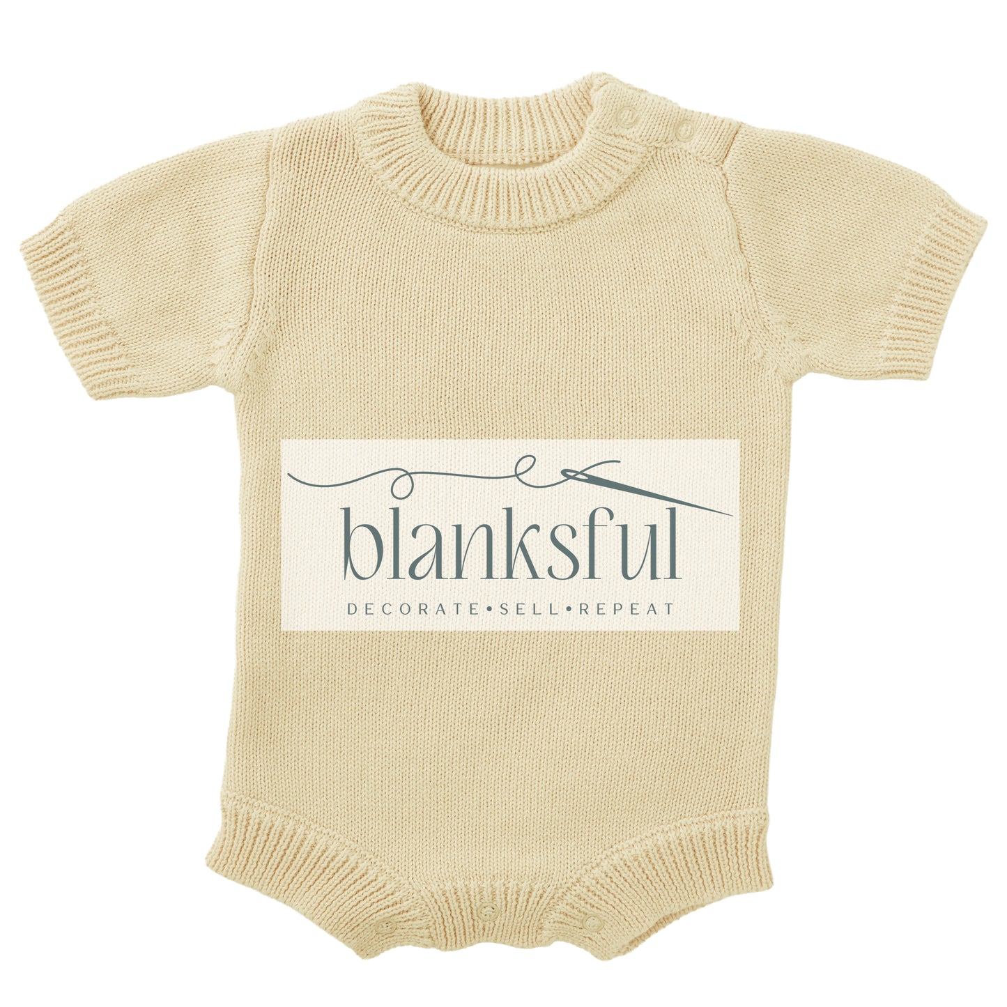 Short Sleeve Knit Romper - Unisex - 100% Cotton