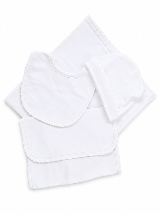 Picot Trim - Bib - Burp Cloth - Cap - Blanket