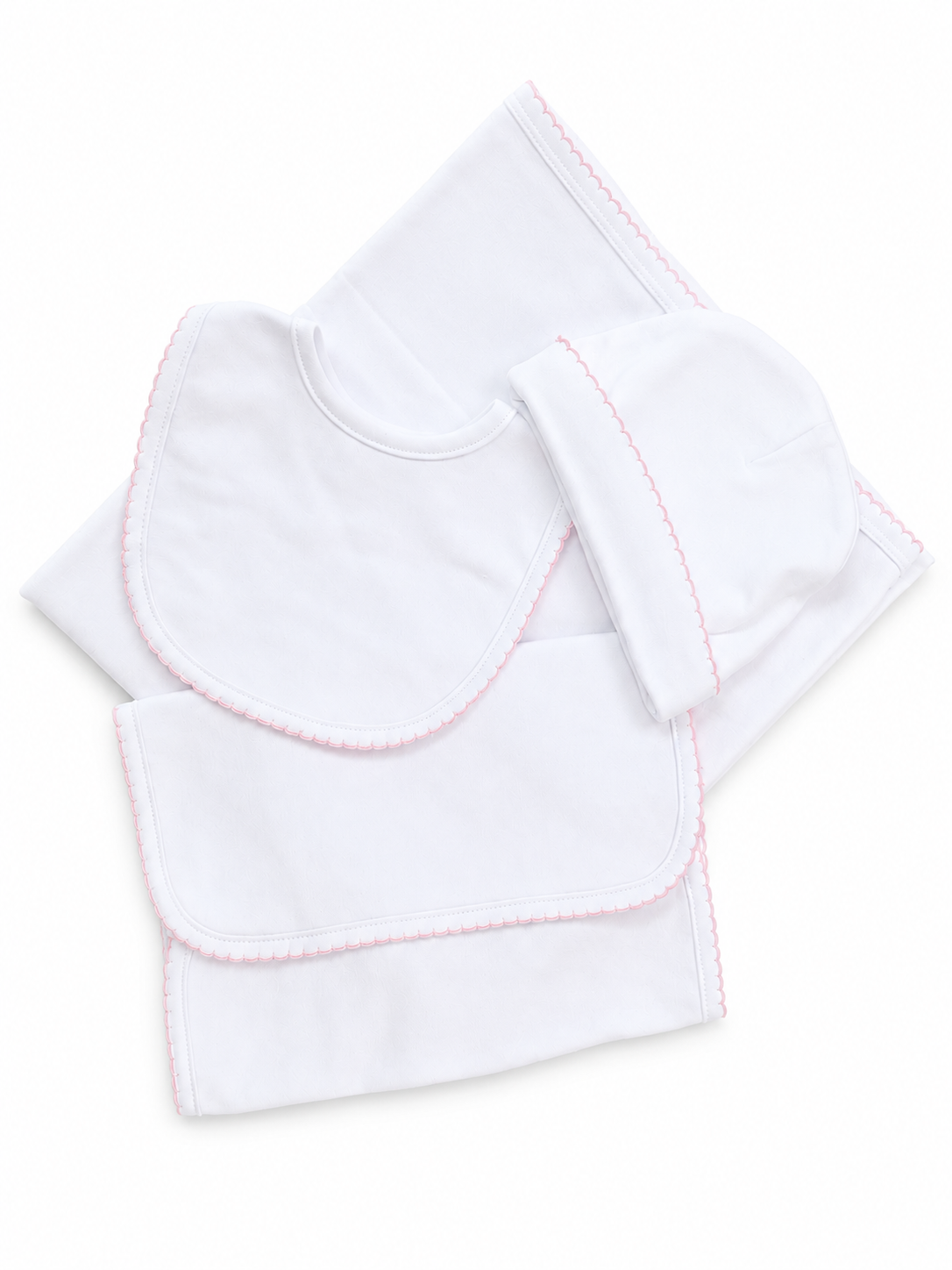 Picot Trim - Bib - Burp Cloth - Cap - Blanket