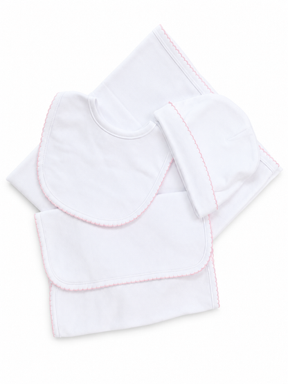 Picot Trim - Bib - Burp Cloth - Cap - Blanket
