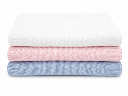Knit Blanket  - 100% Cotton (31"X39")