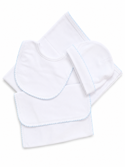 Picot Trim - Bib - Burp Cloth - Cap - Blanket