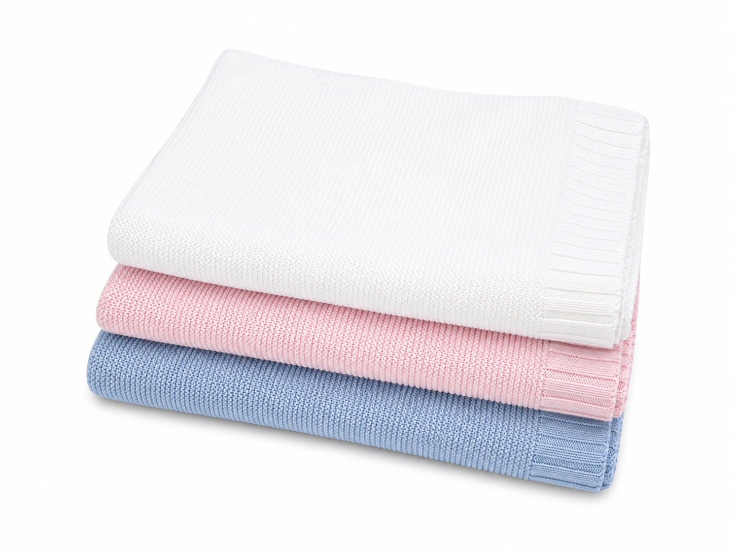 Knit Blanket  - 100% Cotton (31"X39")