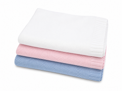 Knit Blanket  - 100% Cotton (31"X39")