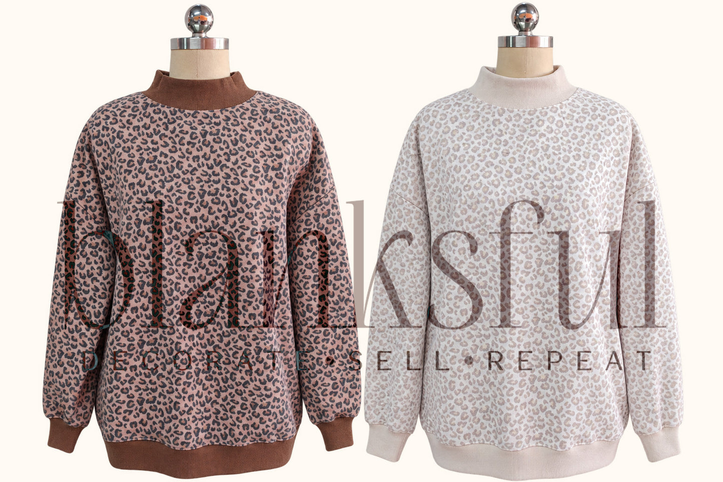 PREORDER - Printed Mock Neck - Oversized Fit - (closes when/if sell out) (should arrive Oct 31 2026)