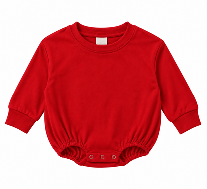 Long Sleeve Baggy Bubble Romper – 95% Polyester Decoration Blank