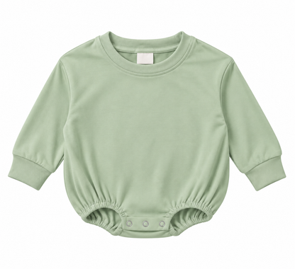 Long Sleeve Baggy Bubble Romper – 95% Polyester Decoration Blank