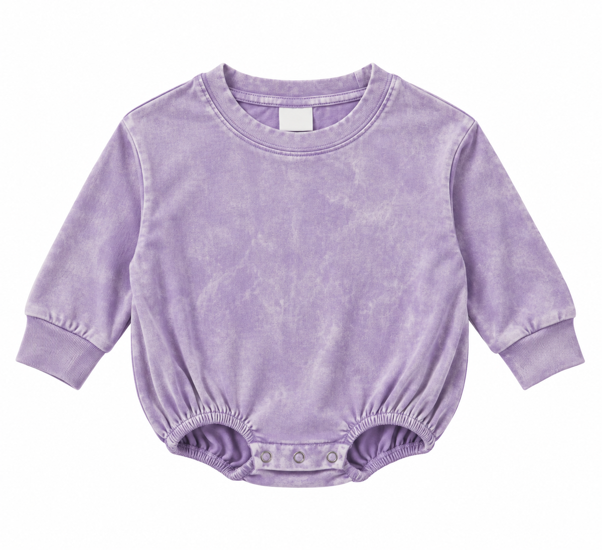 Acid Wash Long Sleeve Baggy Bubble Romper – Decoration Blank
