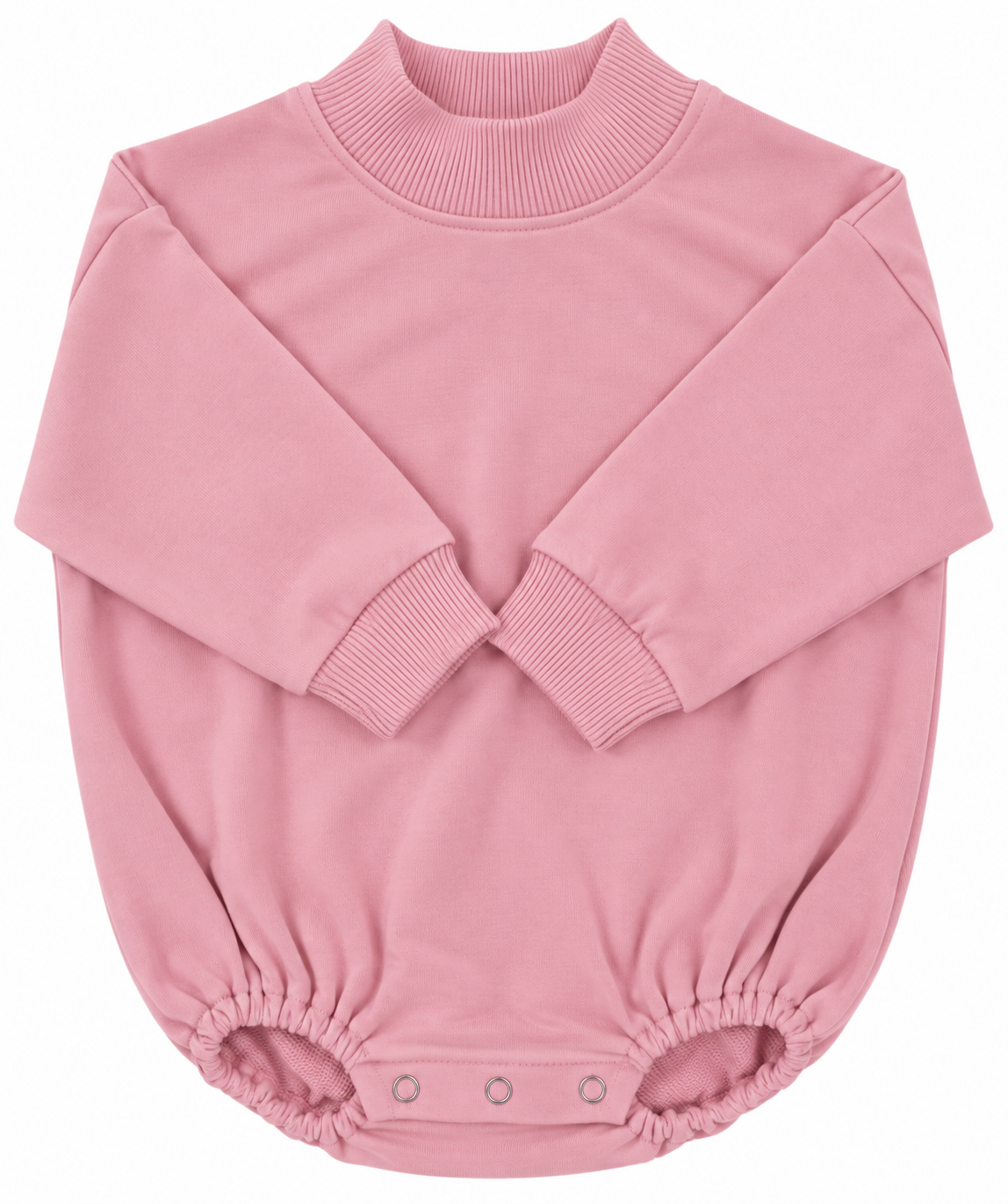 Mockneck Sweatshirt Romper Baby – 100% Polyester French Terry Decoration Blank