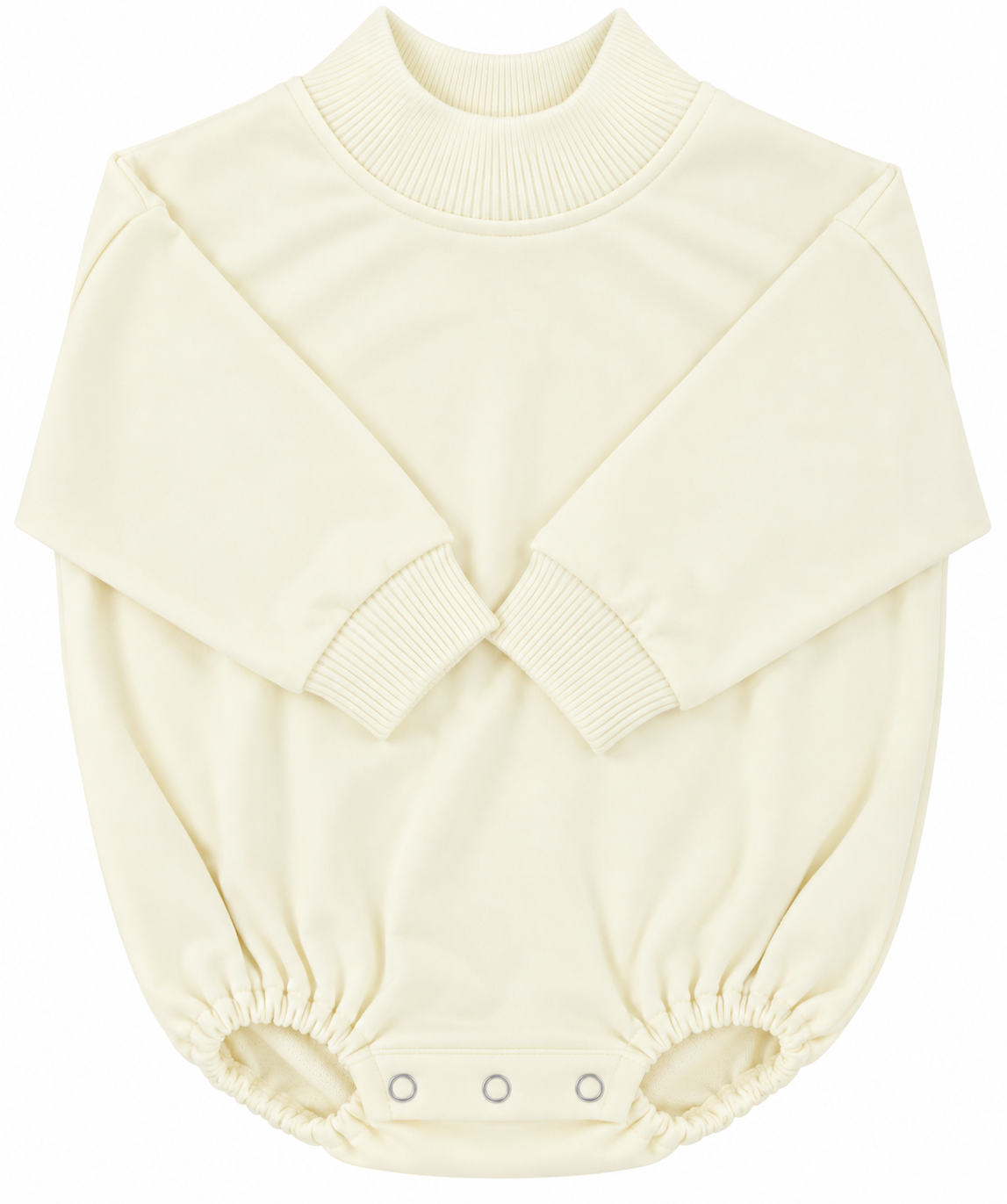 Mockneck Sweatshirt Romper Baby – 100% Polyester French Terry Decoration Blank