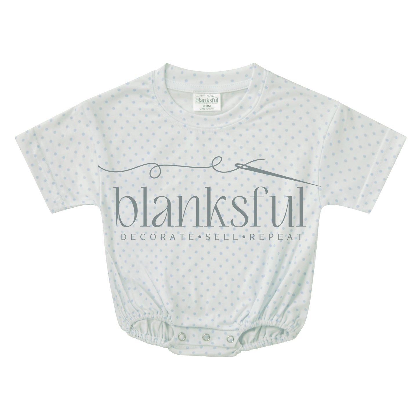Printed Short Sleeve Baggy Bubble Baby Romper - 95% Polyester