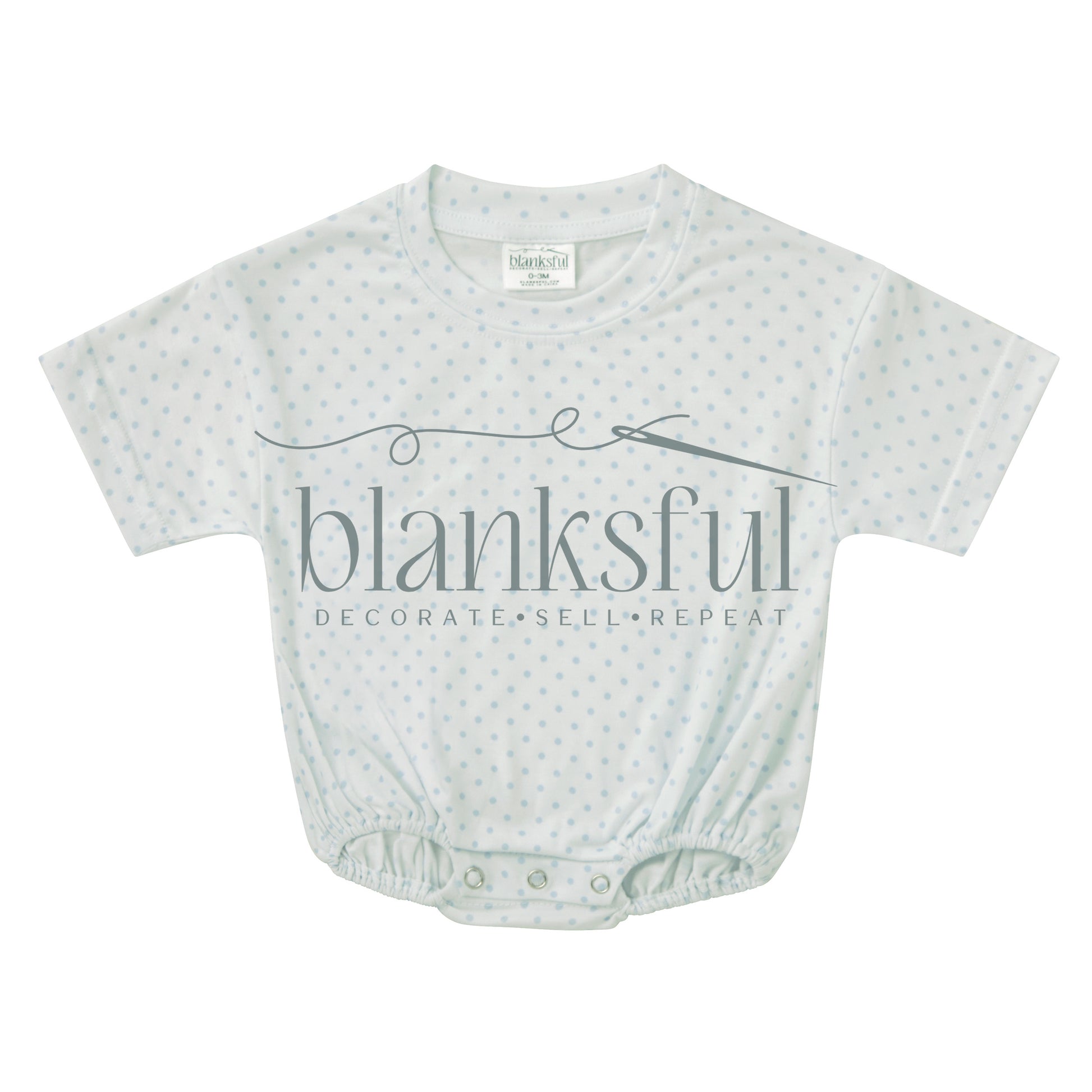 polyester spandex polka dot baby romper blank for sublimation and monogramming