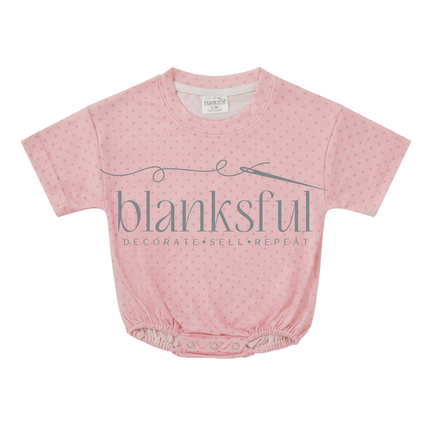 Printed Short Sleeve Baggy Bubble Baby Romper - 95% Polyester
