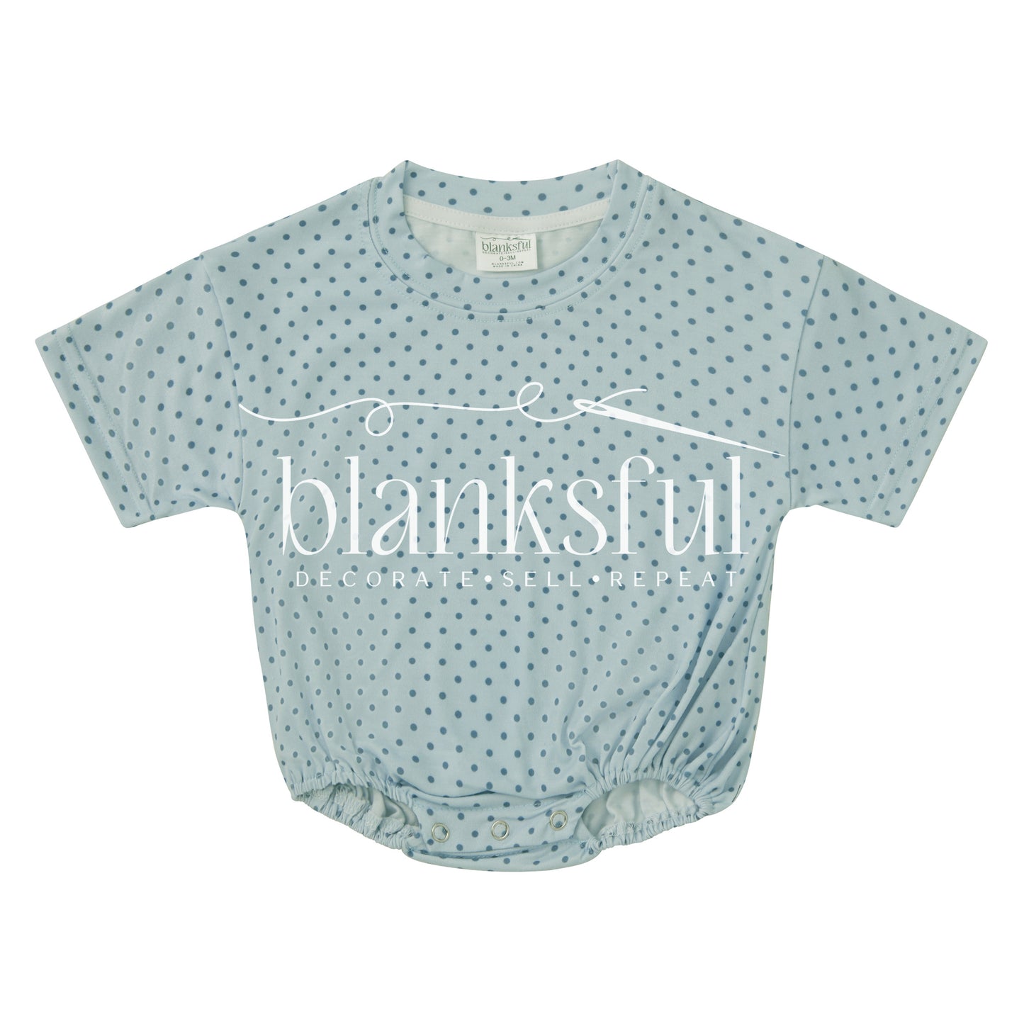 Printed Short Sleeve Baggy Bubble Baby Romper - 95% Polyester