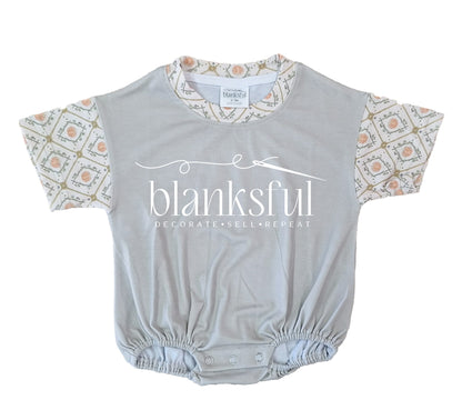Printed Short Sleeve Baggy Bubble Rompers | Sublimation, Embroidery & DTF Blanks