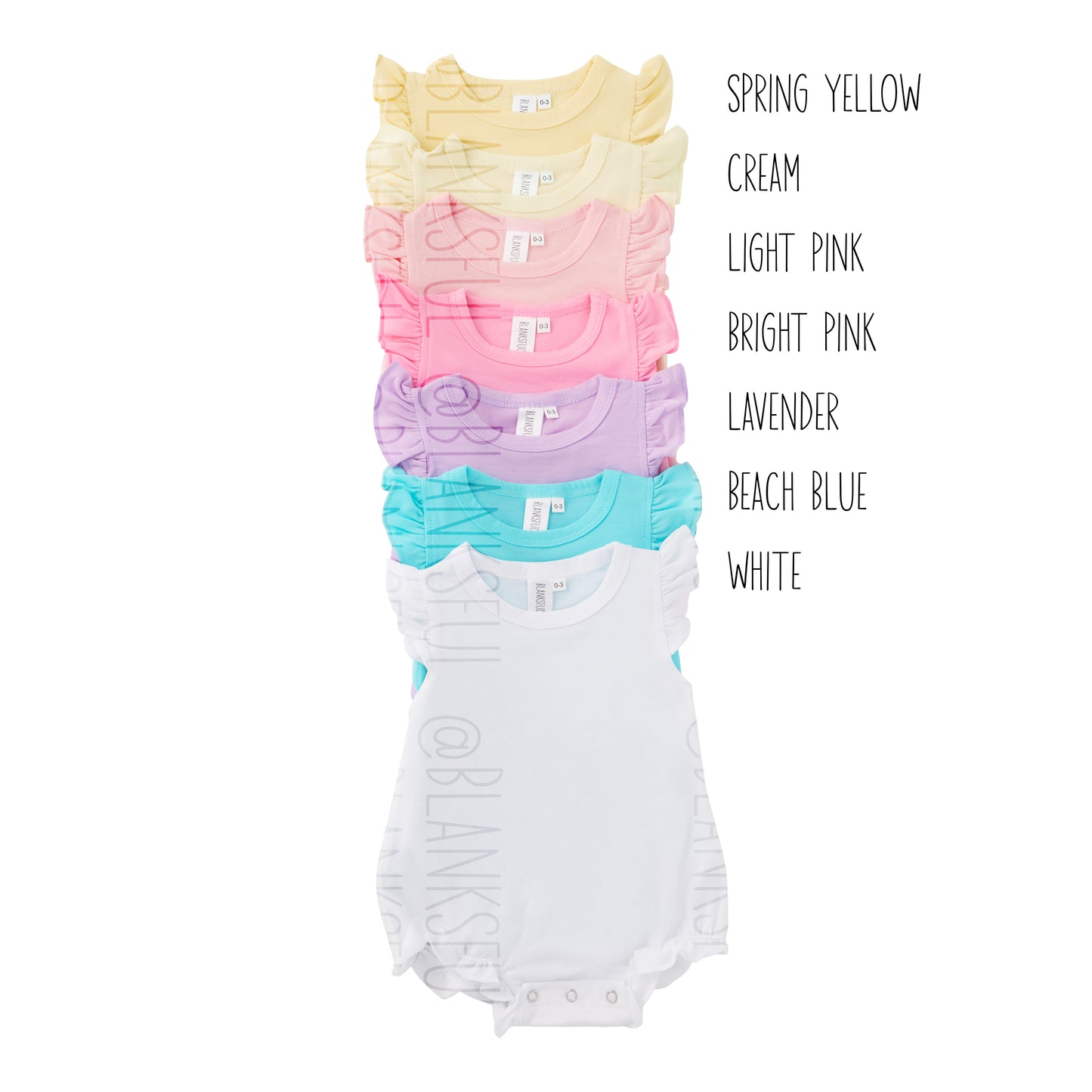 Girls Blank Sublimation Flutter Romper