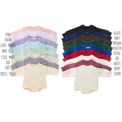 Sweatshirt Romper - 100% French Terry