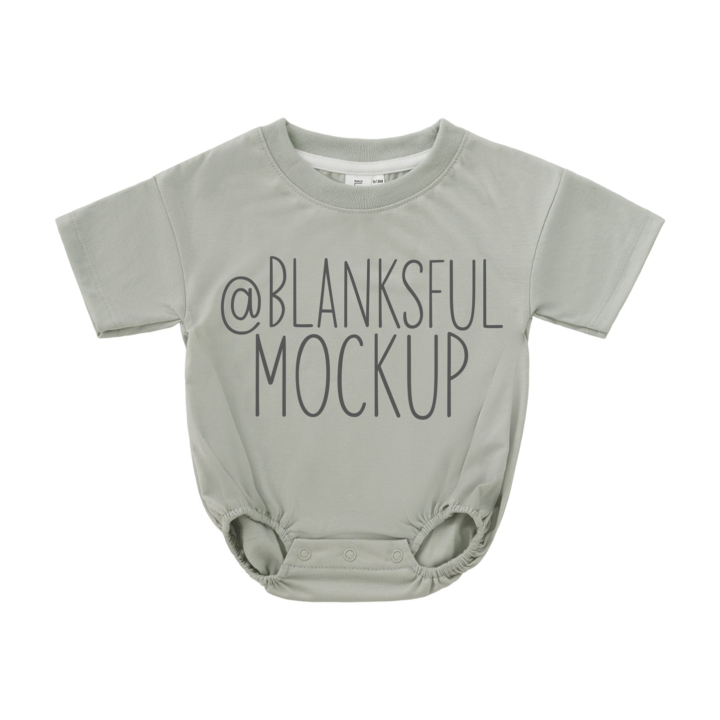 Bubble Romper 100% Polyester - Mockup - Gravel