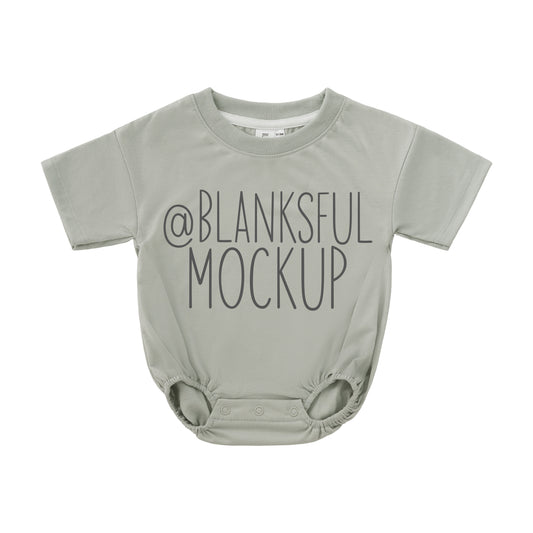 Bubble Romper 100% Polyester - Mockup - Gravel
