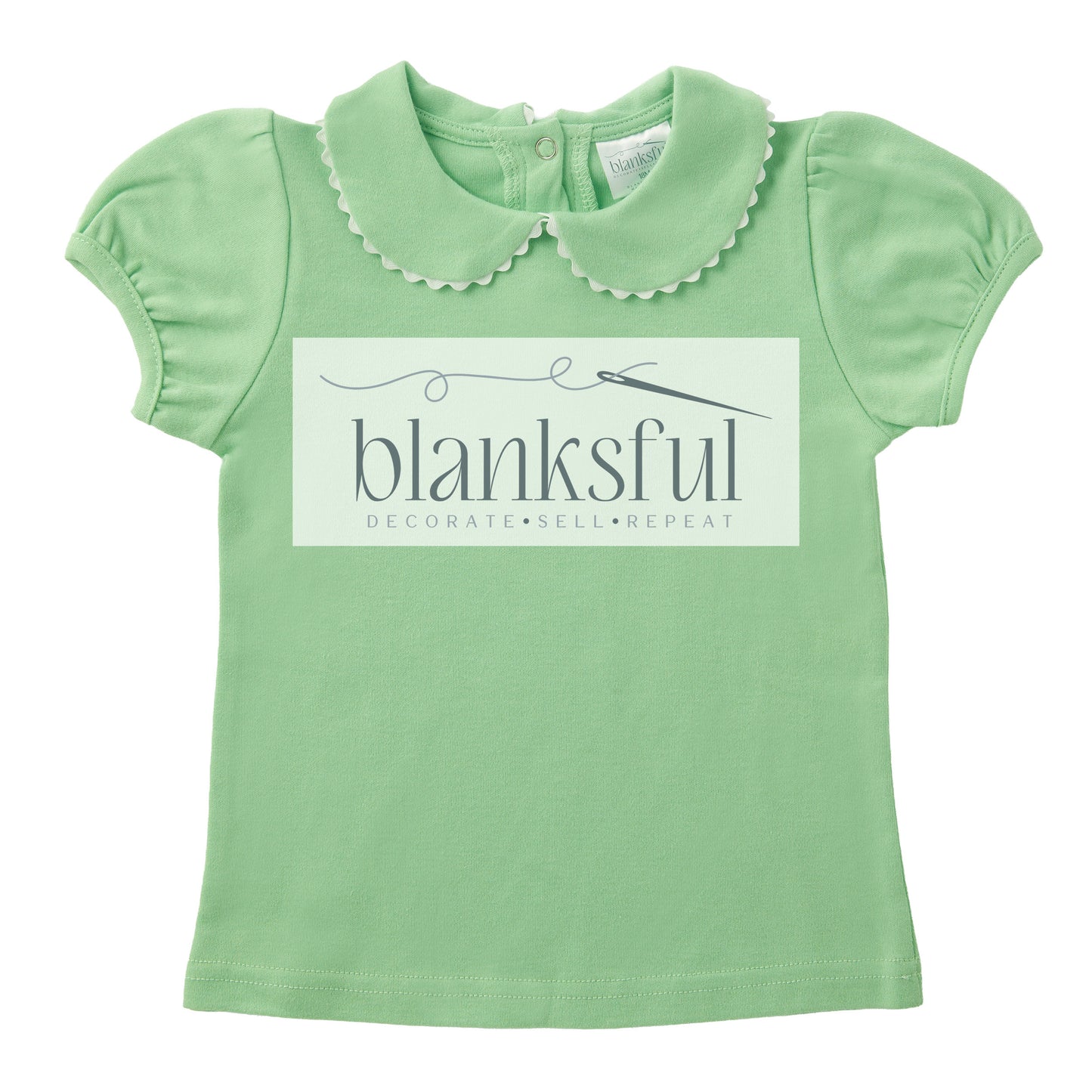 Scalloped Collared Shirt - Short Sleeve
